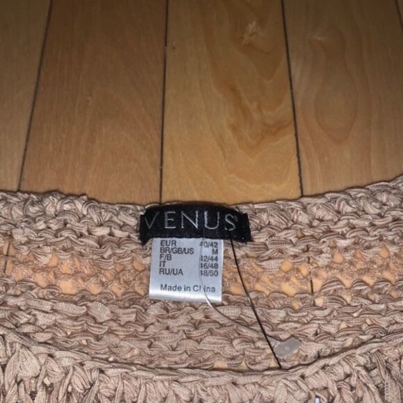 VENUS Loose Knit Ombre Open Knit Round Neck Pullover Sweater maille top size M - Picture 4 of 6